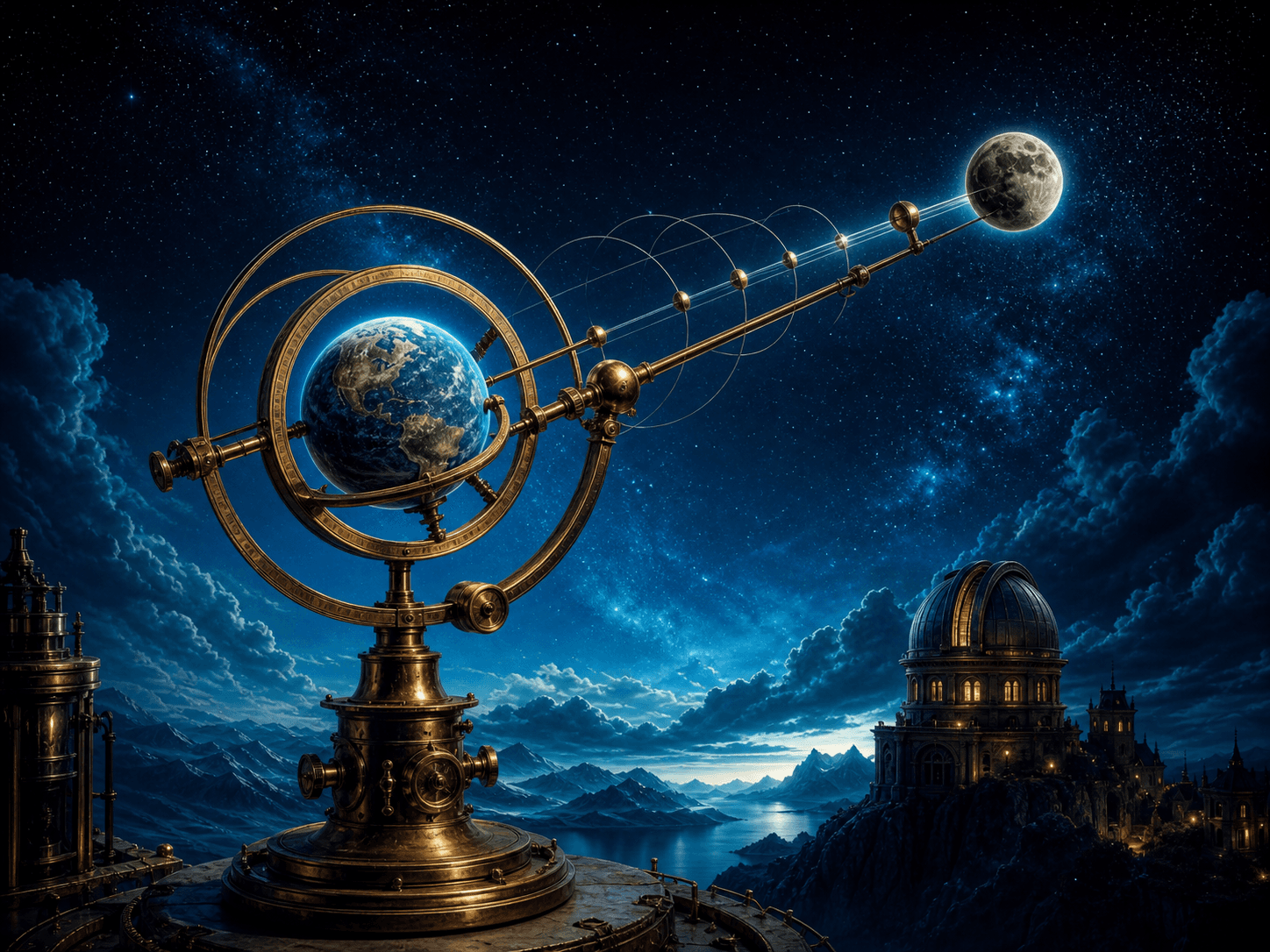 Illustration for investigation 2: The Moon is slowly moving away from Earth.