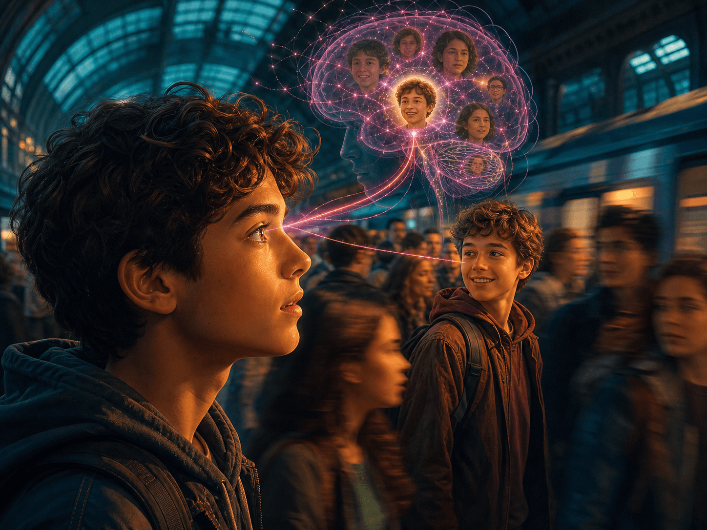 Illustration for investigation 17: Facial-recognition software identifies people with perfect accuracy.