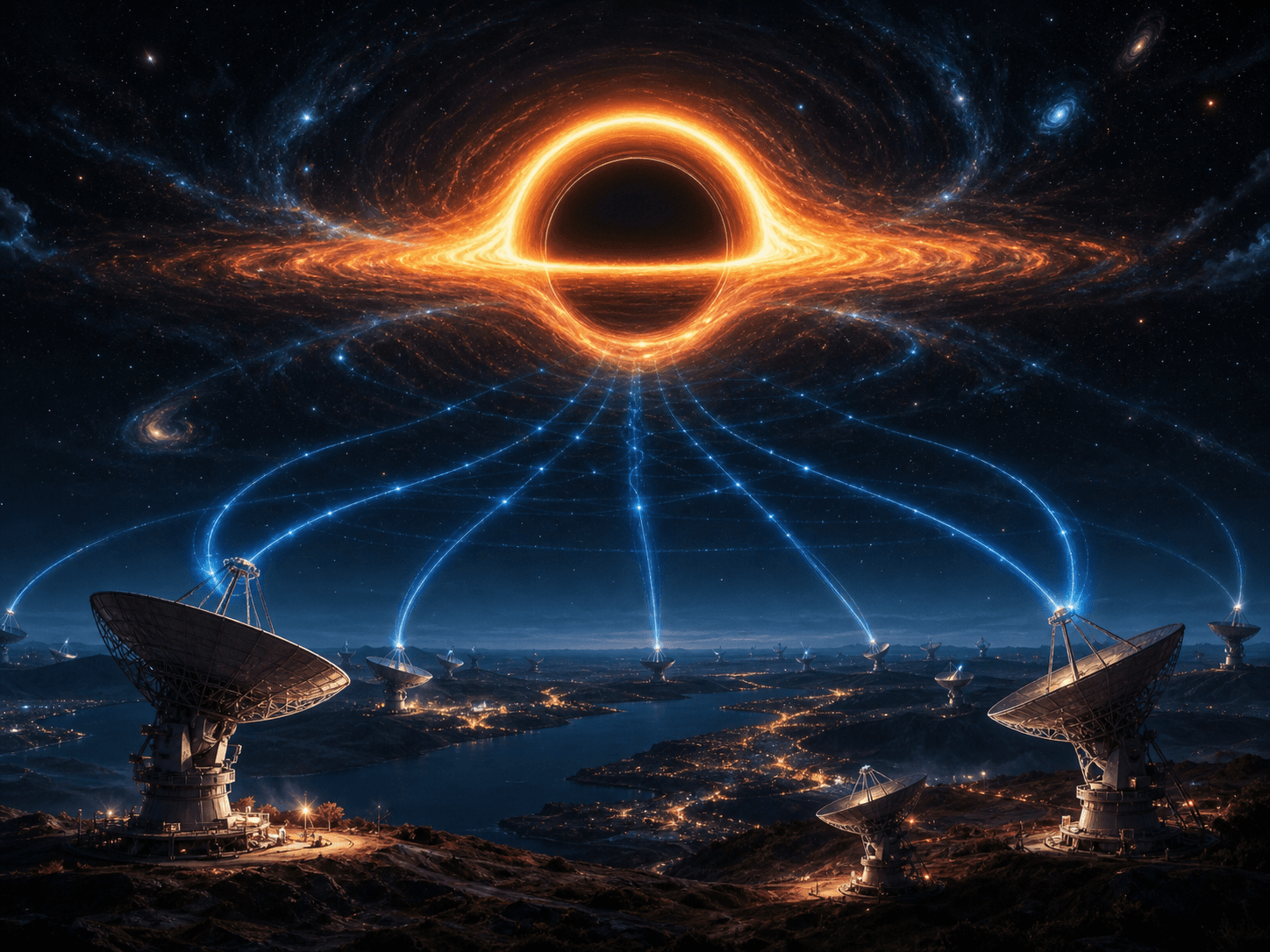 Illustration for investigation 23: Astronomers have produced images of a black hole’s shadow.